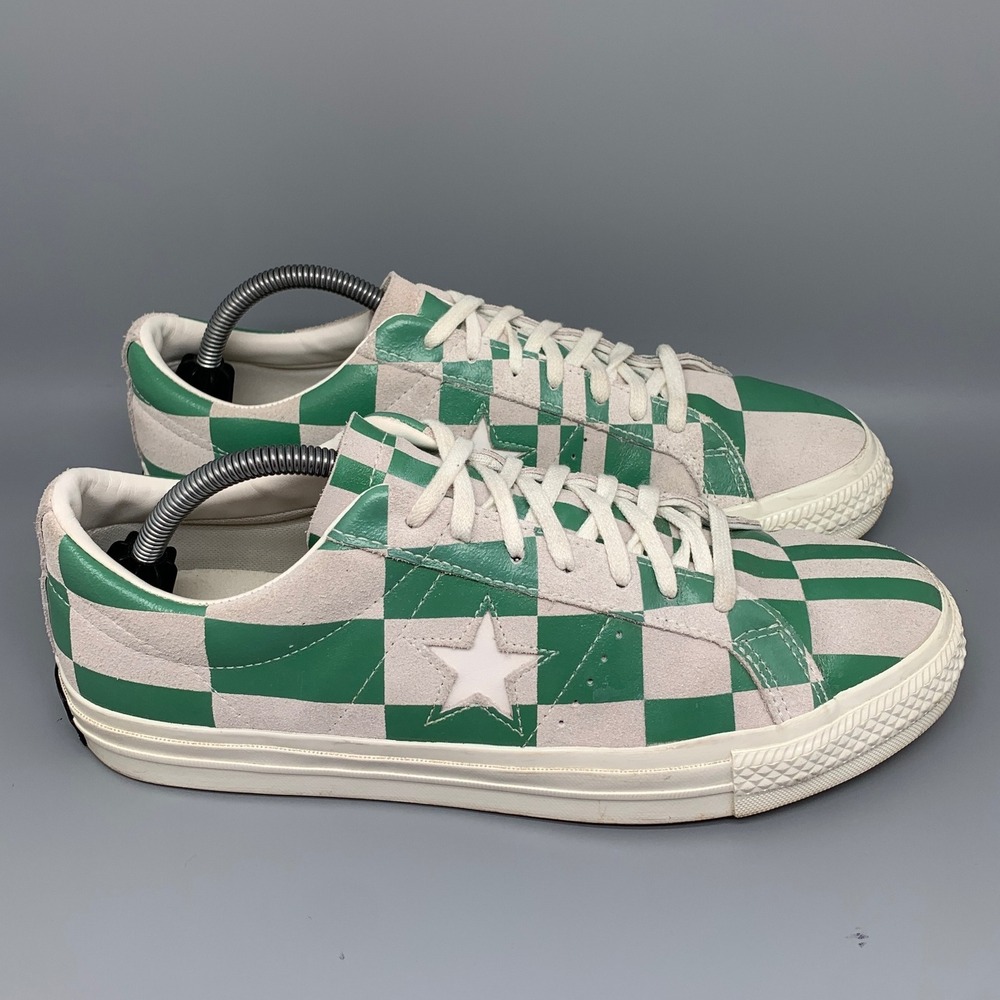 Converse One Star‎ Low White/Medium Green Lifestyle Shoes 172353C Men's Sz 10